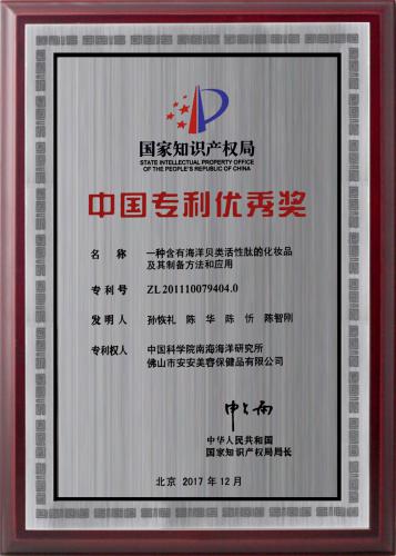 2017 China Patent Excellence Award